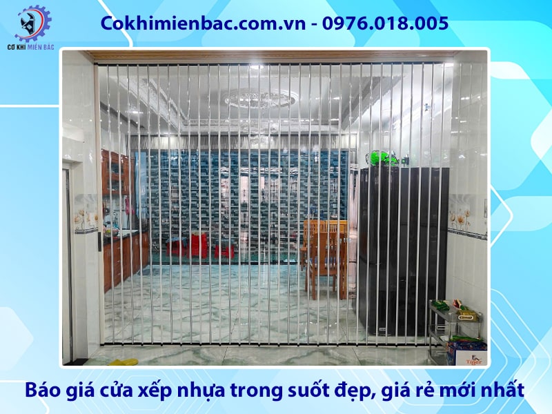 Báo giá cửa xếp nhựa trong suốt đẹp, giá rẻ mới nhất