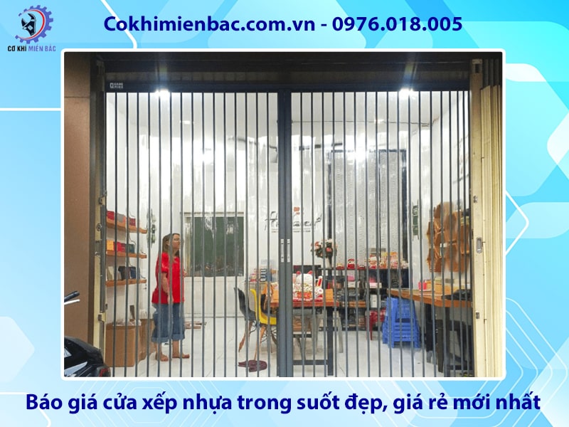 Báo giá cửa xếp nhựa trong suốt đẹp, giá rẻ mới nhất
