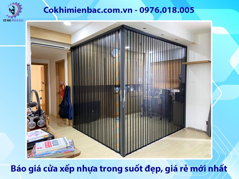 Báo giá cửa xếp nhựa trong suốt đẹp, giá rẻ mới nhất