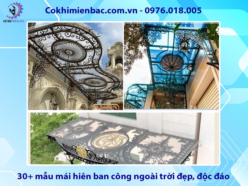 30+ mẫu mái hiên ban công ngoài trời đẹp, độc đáo 2025