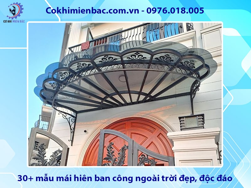30+ mẫu mái hiên ban công ngoài trời đẹp, độc đáo 2025