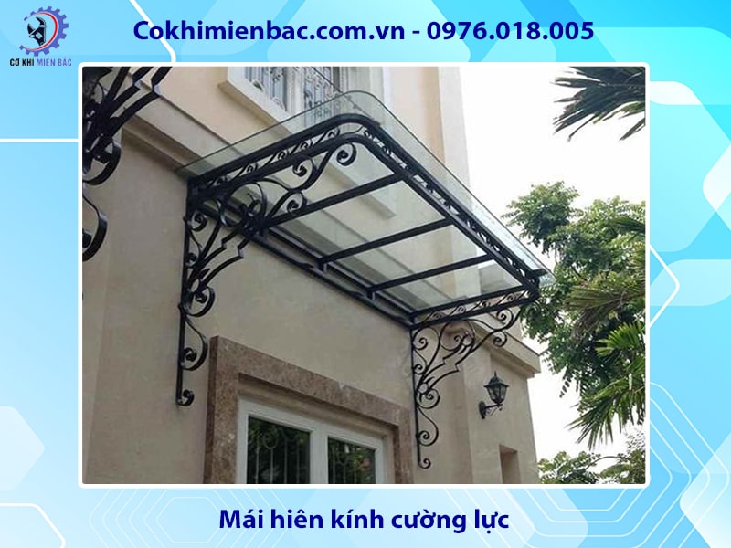 Mái hiên kính cường lực