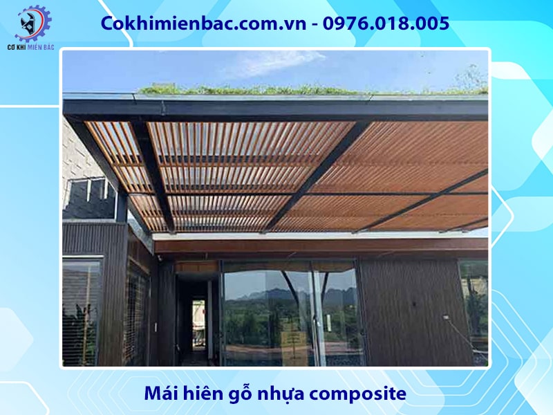 Mái hiên gỗ nhựa composite