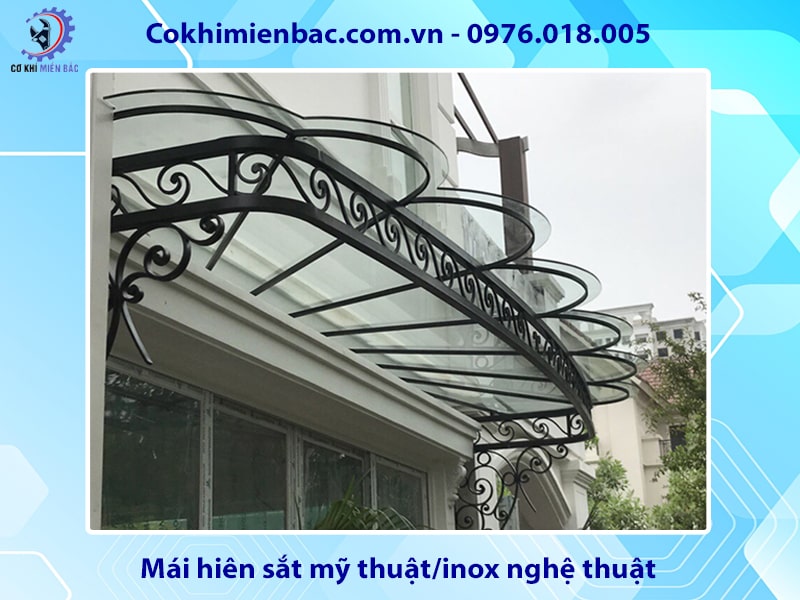 Mái hiên sắt mỹ thuật/inox nghệ thuật