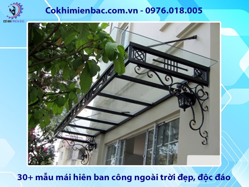 30+ mẫu mái hiên ban công ngoài trời đẹp, độc đáo 2025