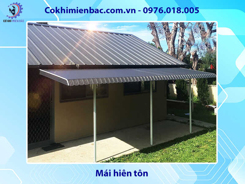 Các loại mái hiên nhà cấp 4 được ưa chuộng - Mái hiên tôn