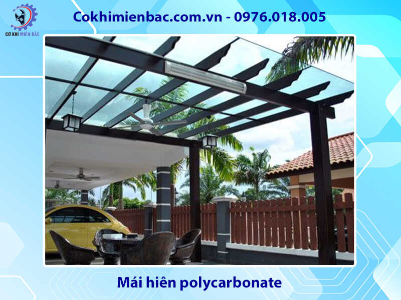 Các loại mái hiên nhà cấp 4 được ưa chuộng - Mái hiên polycarbonate
