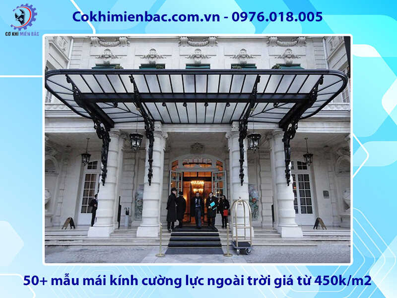 50+ mẫu mái kính cường lực ngoài trời giá từ 450k/m2