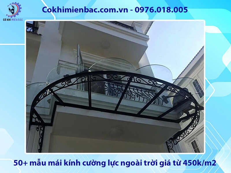 50+ mẫu mái kính cường lực ngoài trời giá từ 450k/m2