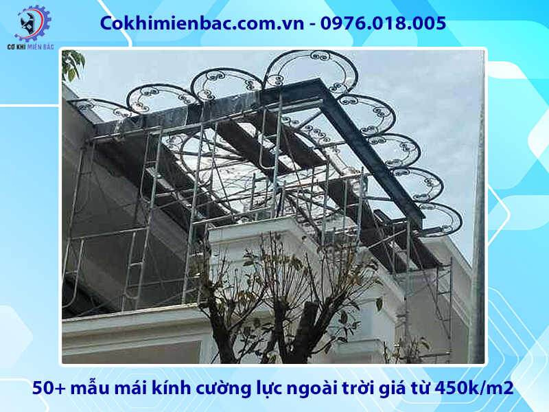 50+ mẫu mái kính cường lực ngoài trời giá từ 450k/m2