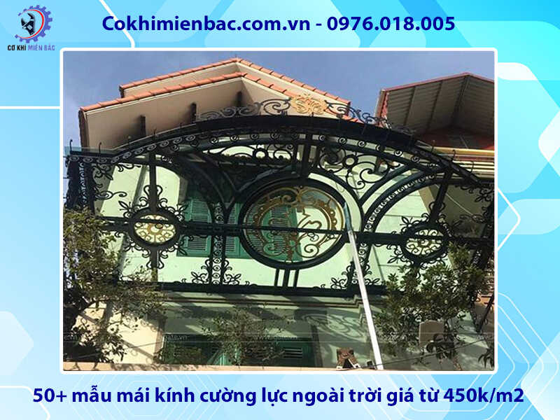 50+ mẫu mái kính cường lực ngoài trời giá từ 450k/m2
