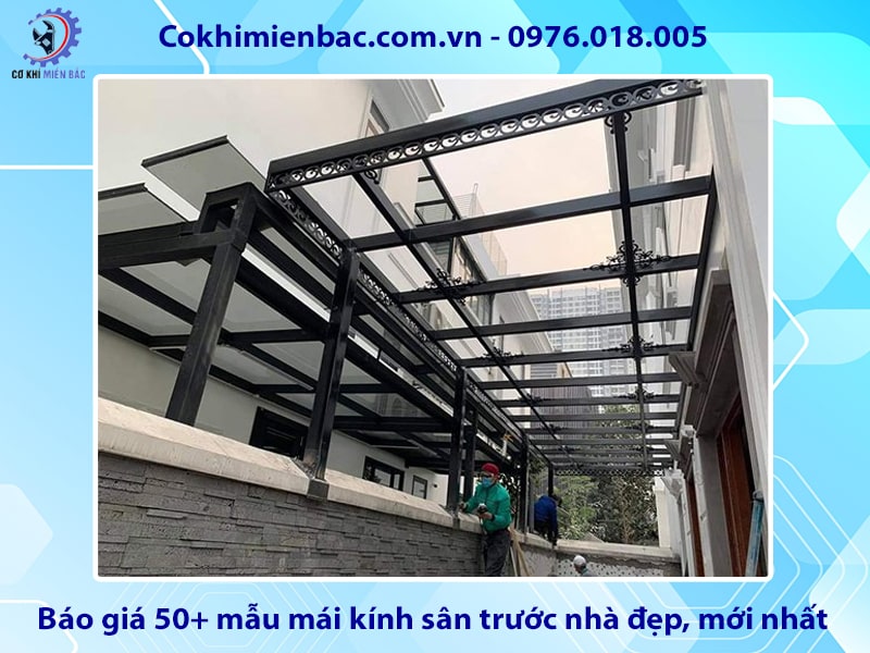 Báo giá 50+ mẫu mái kính sân trước nhà đẹp, mới nhất