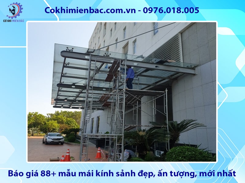 Báo giá 88+ mẫu mái kính sảnh đẹp, ấn tượng, mới nhất 2025