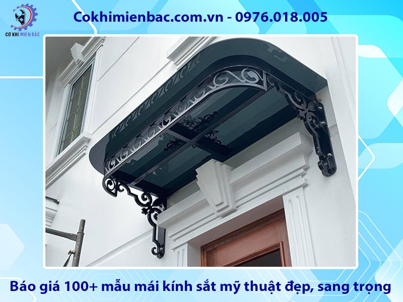 Báo giá 100+ mẫu mái kính sắt mỹ thuật đẹp, sang trọng