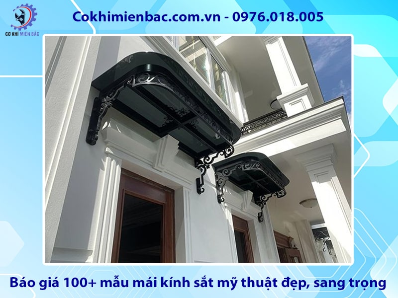 Báo giá 100+ mẫu mái kính sắt mỹ thuật đẹp, sang trọng