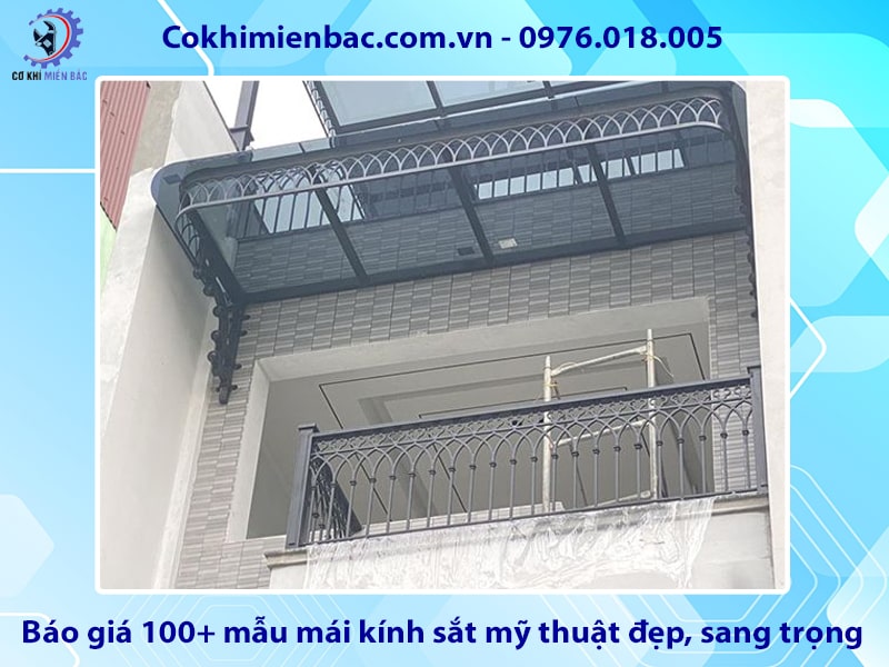Báo giá 100+ mẫu mái kính sắt mỹ thuật đẹp, sang trọng