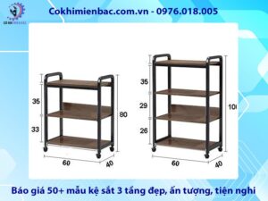 Báo giá 50+ mẫu kệ sắt 3 tầng đẹp, ấn tượng, tiện nghi 2025