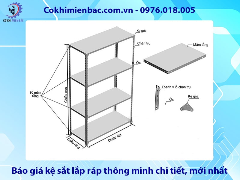Báo giá kệ sắt lắp ráp thông minh chi tiết, mới nhất 2025