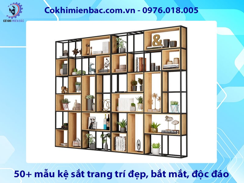 50+ mẫu kệ sắt trang trí đẹp, bắt mắt, độc đáo 2025
