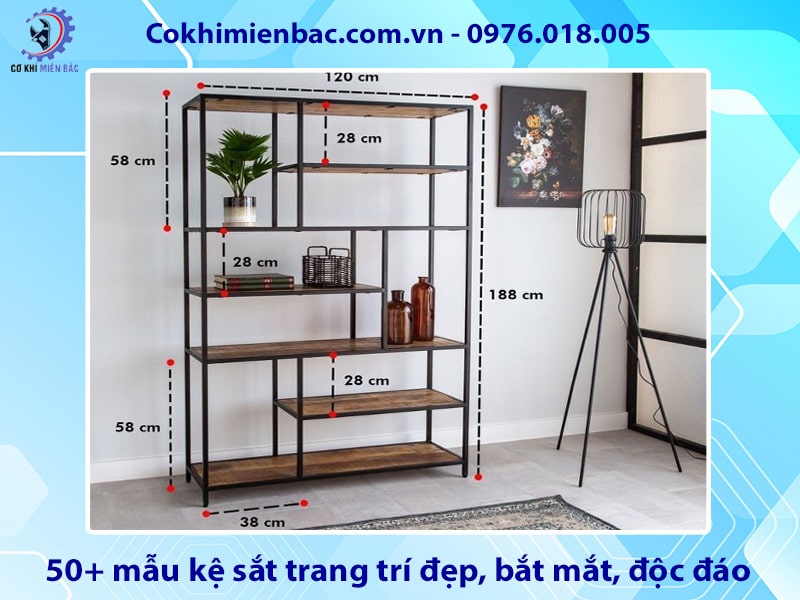 50+ mẫu kệ sắt trang trí đẹp, bắt mắt, độc đáo 2025