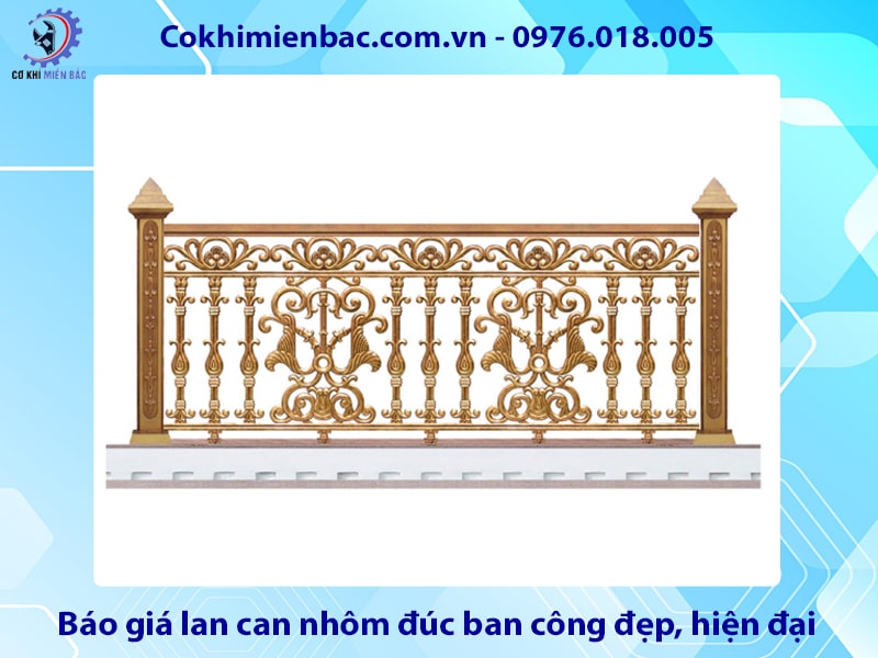 Báo giá lan can nhôm đúc ban công đẹp, hiện đại mới nhất 2025