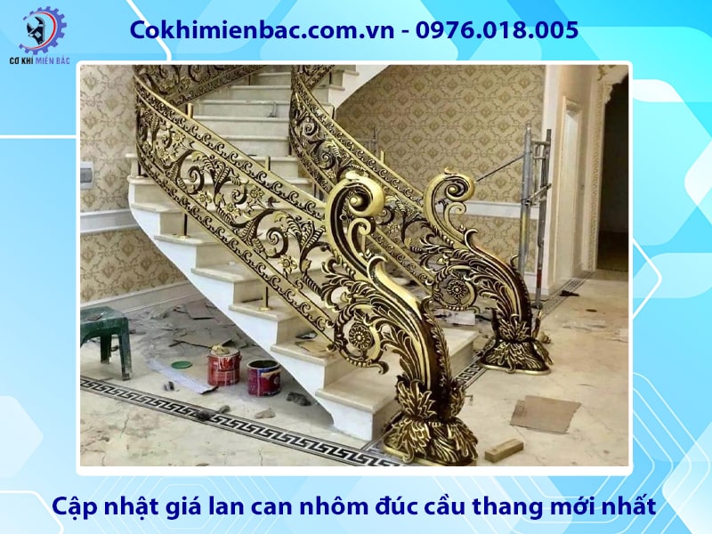 Cập nhật giá lan can nhôm đúc cầu thang mới nhất 2025