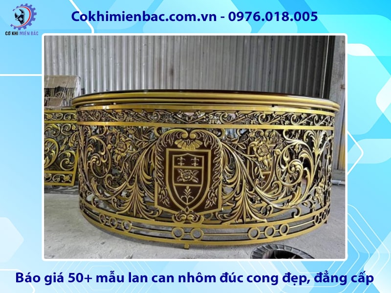 Báo giá 50+ mẫu lan can nhôm đúc cong đẹp, đẳng cấp 2025