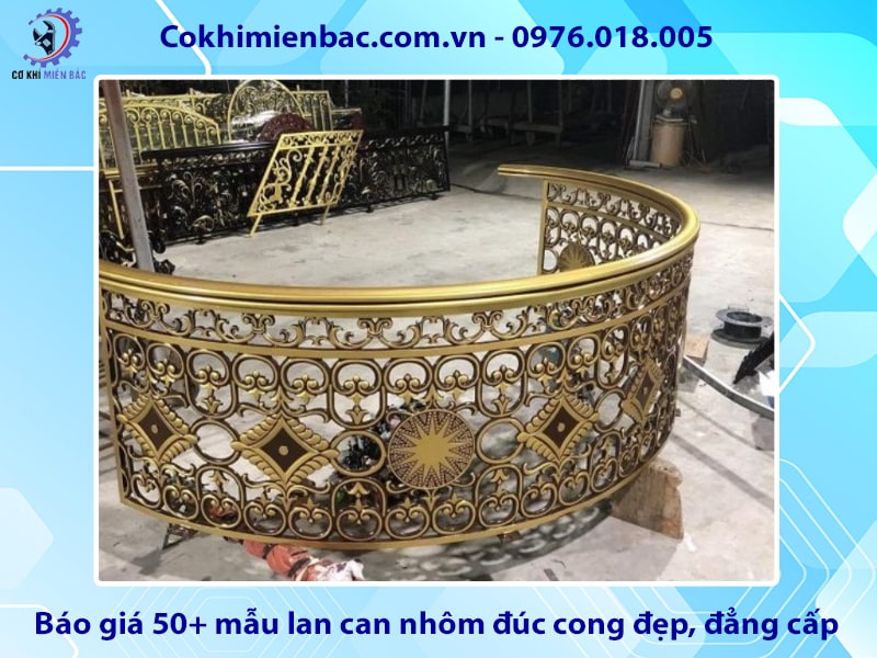 Báo giá 50+ mẫu lan can nhôm đúc cong đẹp, đẳng cấp 2025