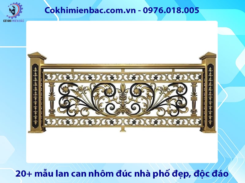 20+ mẫu lan can nhôm đúc nhà phố đẹp, độc đáo 2025