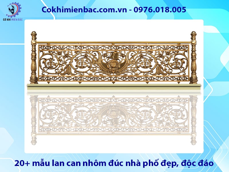 20+ mẫu lan can nhôm đúc nhà phố đẹp, độc đáo 2025