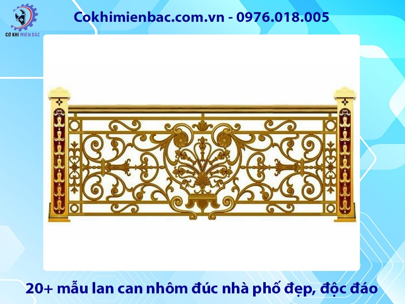 20+ mẫu lan can nhôm đúc nhà phố đẹp, độc đáo 2025