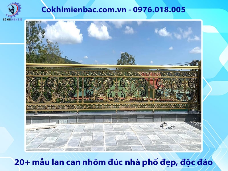 20+ mẫu lan can nhôm đúc nhà phố đẹp, độc đáo 2025