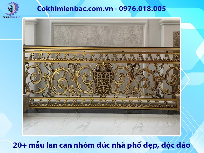 20+ mẫu lan can nhôm đúc nhà phố đẹp, độc đáo 2025