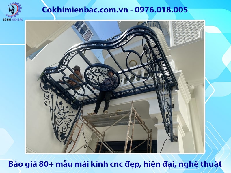 Báo giá 80+ mẫu mái kính cnc đẹp, hiện đại, nghệ thuật