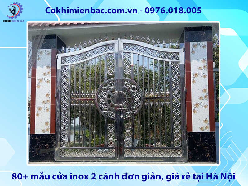 Báo giá 80+ mẫu cửa inox 2 cánh đơn giản, giá rẻ tại Hà Nội