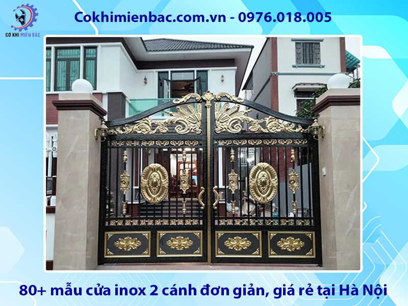 Báo giá 80+ mẫu cửa inox 2 cánh đơn giản, giá rẻ tại Hà Nội