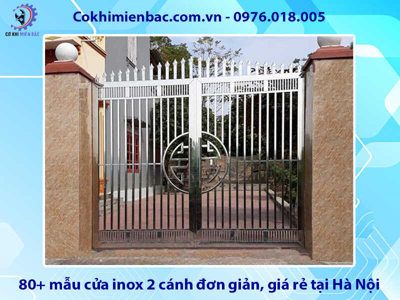 Báo giá 80+ mẫu cửa inox 2 cánh đơn giản, giá rẻ tại Hà Nội
