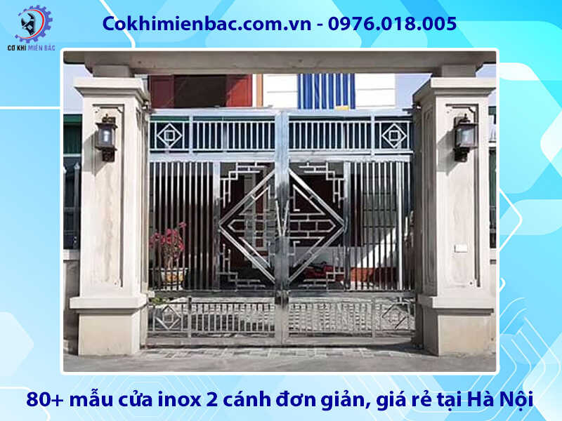 Báo giá 80+ mẫu cửa inox 2 cánh đơn giản, giá rẻ tại Hà Nội