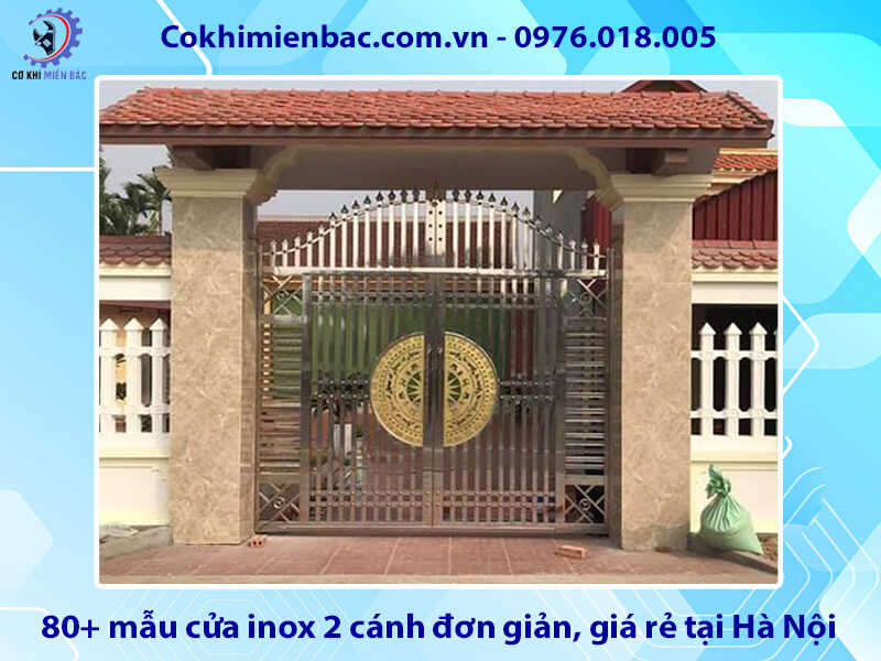 Báo giá 80+ mẫu cửa inox 2 cánh đơn giản, giá rẻ tại Hà Nội