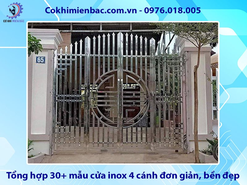 Tổng hợp 30+ mẫu cửa inox 4 cánh đơn giản, bền đẹp