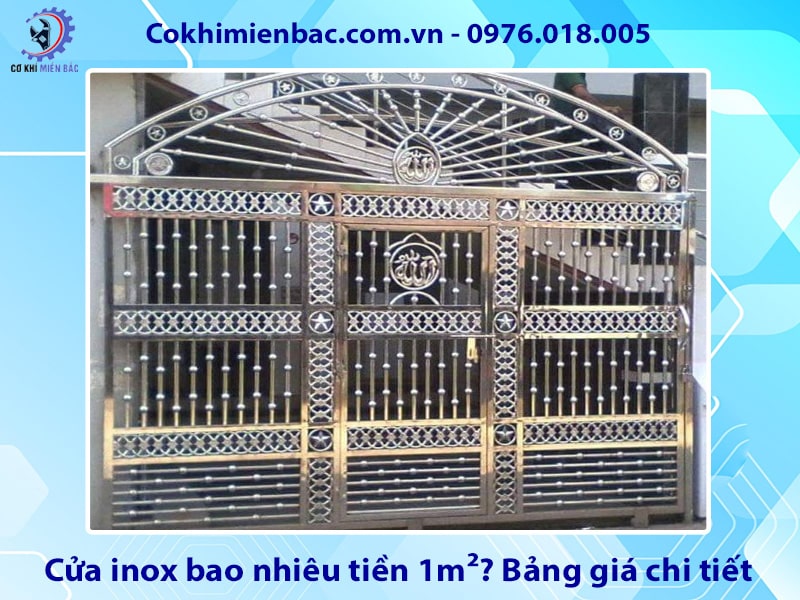 Cửa inox bao nhiêu tiền 1m2? Bảng giá chi tiết năm 2025