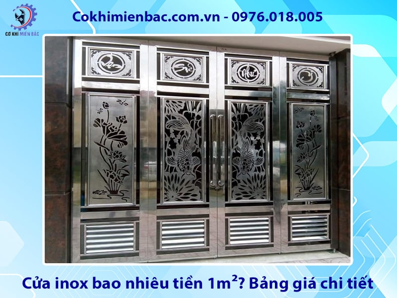 Cửa inox bao nhiêu tiền 1m2? Bảng giá chi tiết năm 2025