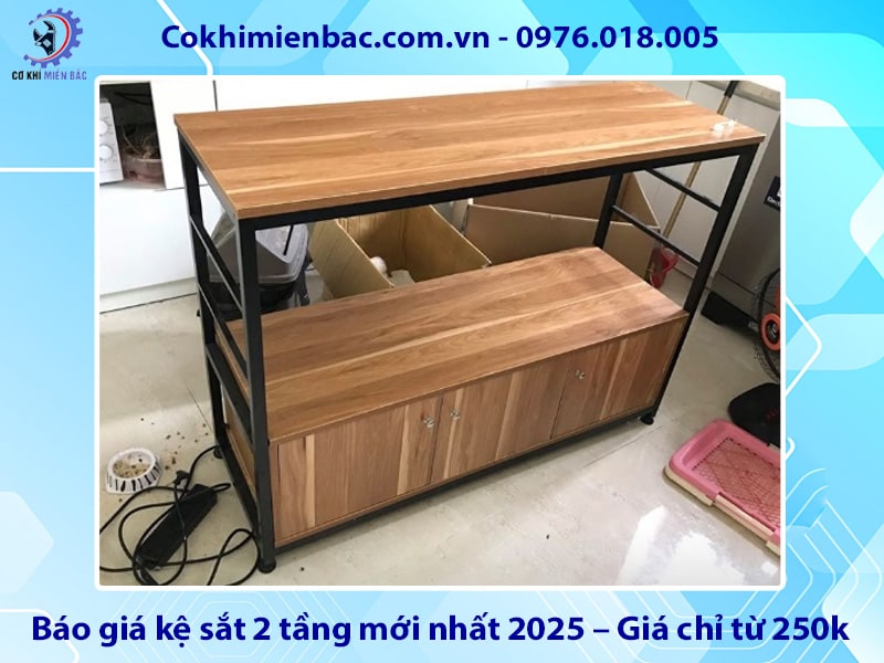 Báo giá kệ sắt 2 tầng mới nhất 2025 – Giá chỉ từ 250k