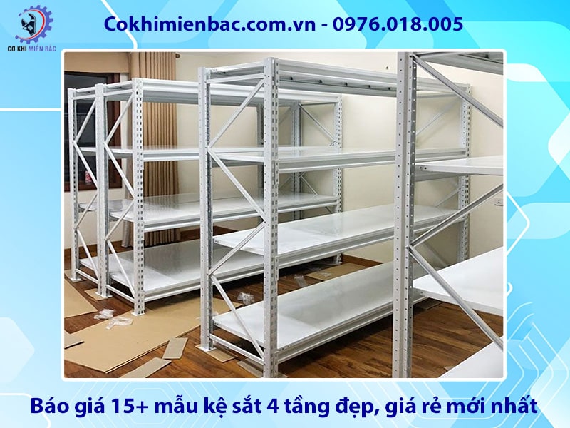 Báo giá 15+ mẫu kệ sắt 4 tầng đẹp, giá rẻ mới nhất 2025