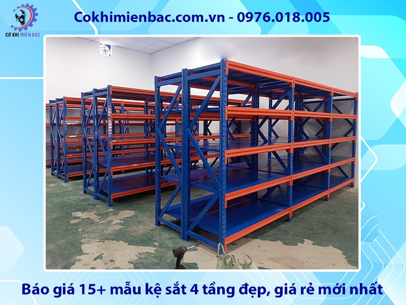 Báo giá 15+ mẫu kệ sắt 4 tầng đẹp, giá rẻ mới nhất 2025