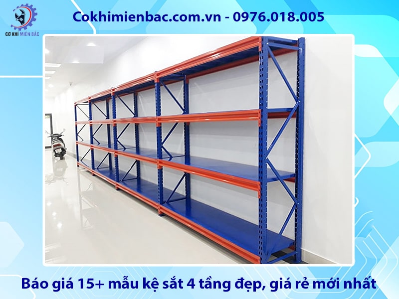 Báo giá 15+ mẫu kệ sắt 4 tầng đẹp, giá rẻ mới nhất 2025