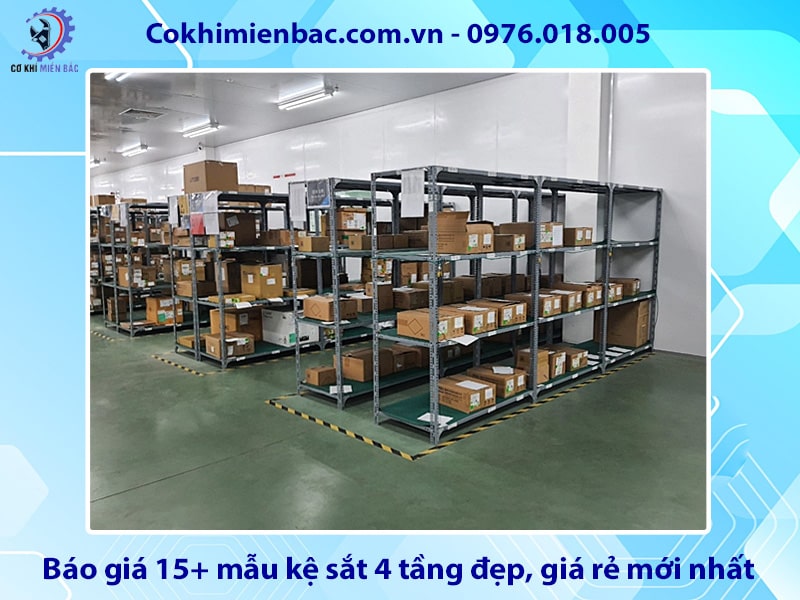 Báo giá 15+ mẫu kệ sắt 4 tầng đẹp, giá rẻ mới nhất 2025