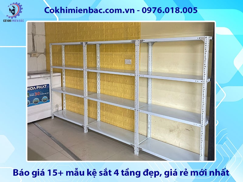 Báo giá 15+ mẫu kệ sắt 4 tầng đẹp, giá rẻ mới nhất 2025