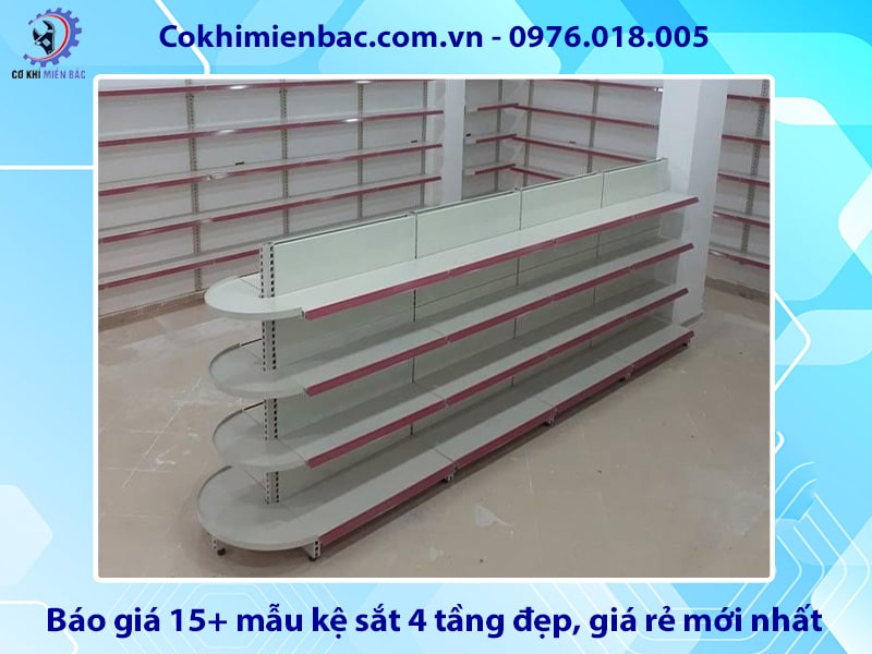 Báo giá 15+ mẫu kệ sắt 4 tầng đẹp, giá rẻ mới nhất 2025