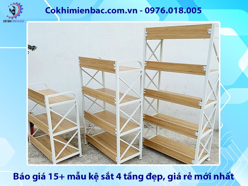 Báo giá 15+ mẫu kệ sắt 4 tầng đẹp, giá rẻ mới nhất 2025